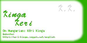 kinga keri business card